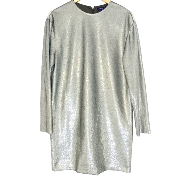 NWT Ralph Lauren Purple Label Runway Collection Silver Sequin Sheath Dress 8 - Picture 5 of 15